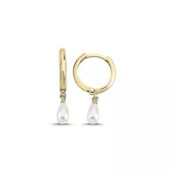 OLIVIE Stříbrné kroužky gold PERLA 7151