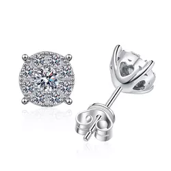 9369 Stříbrné náušnice MOISSANITE