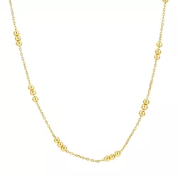 Stříbrný náhrdelník s kuličkami GOLD 8884