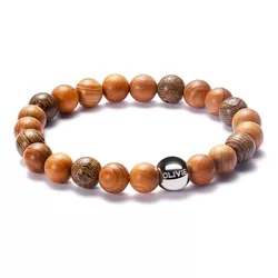 OLIVIE Korálkový náramek WOOD 6068