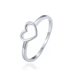 MINET Elegantní stříbrný prsten srdce