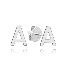 MINET Stříbrné náušnice písmeno "A"