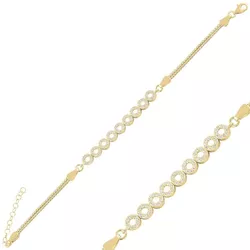 Stříbrný náramek GOLD 7681