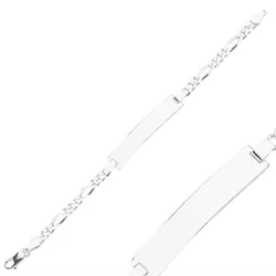 Stříbrný 18cm náramek s destičkou 8266
