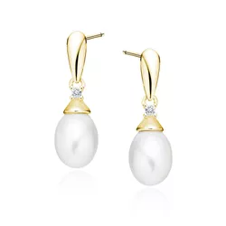 OLIVIE Stříbrné náušnice PERLA GOLD 4107