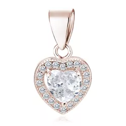 OLIVIE Stříbrný přívěsek SRDÍČKO ROSE 3925