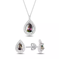 OLIVIE Stříbrná souprava MYSTIC TOPAZ 5825