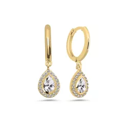 OLIVIE Stříbrné náušnice KAPKA GOLD 7145
