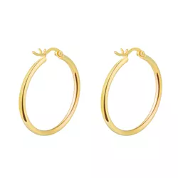 OLIVIE Stříbrné 3cm KRUHY GOLD 7069