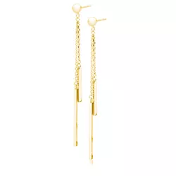 OLIVIE Stříbrné řetízkové náušnice AIMEE GOLD 4068