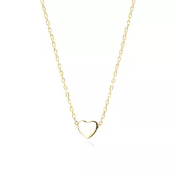 OLIVIE Stříbrný choker SRDÍČKO GOLD 7036