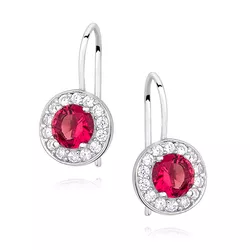 OLIVIE Dětské stříbrné náušnice RUBY 3969