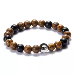 OLIVIE Korálkový náramek WOOD 6062