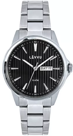 LAVVU Stylové pánské hodinky TRONES Black 100M