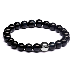 OLIVIE Korálkový náramek MODRÉ TYGŘÍ OKO 6072