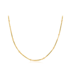 OLIVIE CHOKER GOLD kuličkový stříbrný řetízek 4598