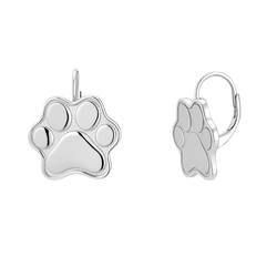 Stříbrné náušnice VELKÁ TLAPKA 9656