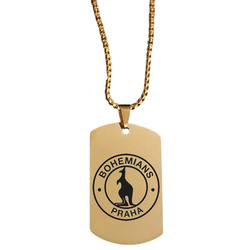 Velký ocelový přívěsek s logem klubu Bohemians včetně řetízku