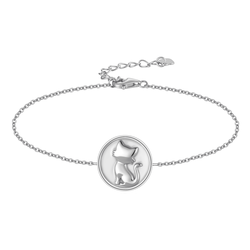 Stříbrný náramek KOČKA 9690