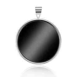 OLIVIE Stříbrný přívěsek BLACK ONYX 6014