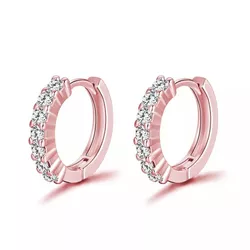 OLIVIE Stříbrné 14mm KRUHY ROSE 7272