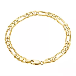 Stříbrný pánský náramek 19cm GOLD 8504