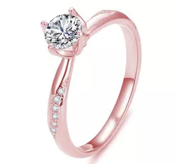 OLIVIE Stříbrný zásnubní prsten MAGIC ROSE 7169 