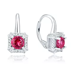 OLIVIE Stříbrné náušnice RED 4854