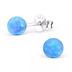 OLIVIE Stříbrné kuličky s opálem 1295