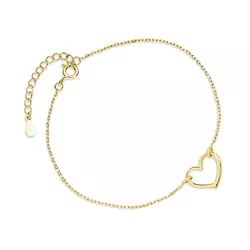 OLIVIE Stříbrný náramek SRDCE GOLD 5392