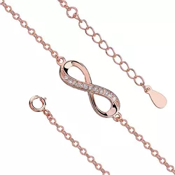 OLIVIE Stříbrný náramek NEKONEČNO ROSE 4661