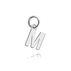 MINET Stříbrný přívěs drobné písmeno "M"