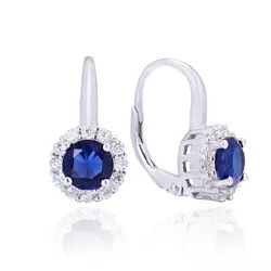 OLIVIE Stříbrné visací náušnice BLUE 2706