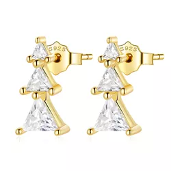 OLIVIE Stříbrné náušnice STROMEČEK GOLD 5485