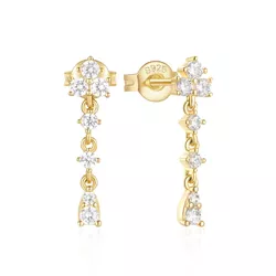 Stříbrné náušnice ELSA GOLD 8698