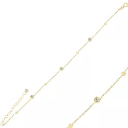OLIVIE Stříbrný řetízek na nohu GOLD 5809