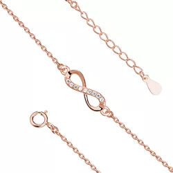 OLIVIE Stříbrný náramek NEKONEČNO ROSE 7099