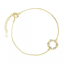 OLIVIE Stříbrný náramek KRUH GOLD 5204
