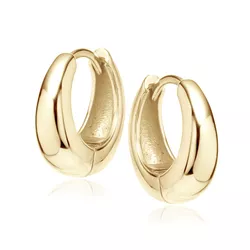 Stříbrná 12mm náušnice GOLD 8554