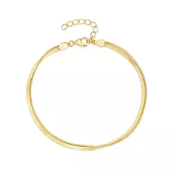 Stříbrný náramek DVA PRAMENY GOLD 8718