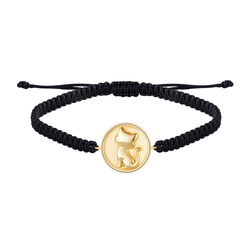 Provázkový náramek KOČKA GOLD 9687