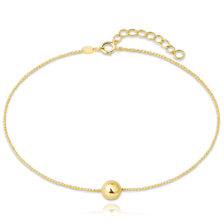 MINET Zlatý náramek s kuličkou Au 585/1000