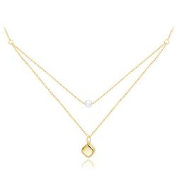 MINET Zlatý náhrdelník s přirodní perlou Au 585/1000