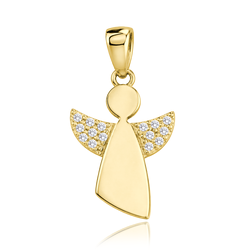 MINET Decentní zlatý přívěs anděl Au 585/1000