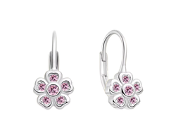 Dětské stříbrné náušnice RŮŽIČKA 10012