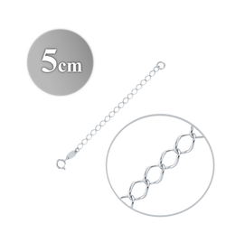 Zlatá prodlužovací očka na řetízek z bílého zlata Au 585/1000