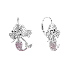 Stříbrné náušnice MOŘSKÁ PANNA 9659