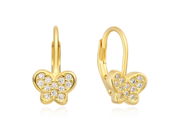 Dětské stříbrné náušnice MOTÝLEK 10014