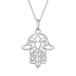 OLIVIE Stříbrný náhrdelník HAMSA 7365