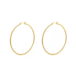 OLIVIE  Stříbrné 4cm KRUHY GOLD 7072
